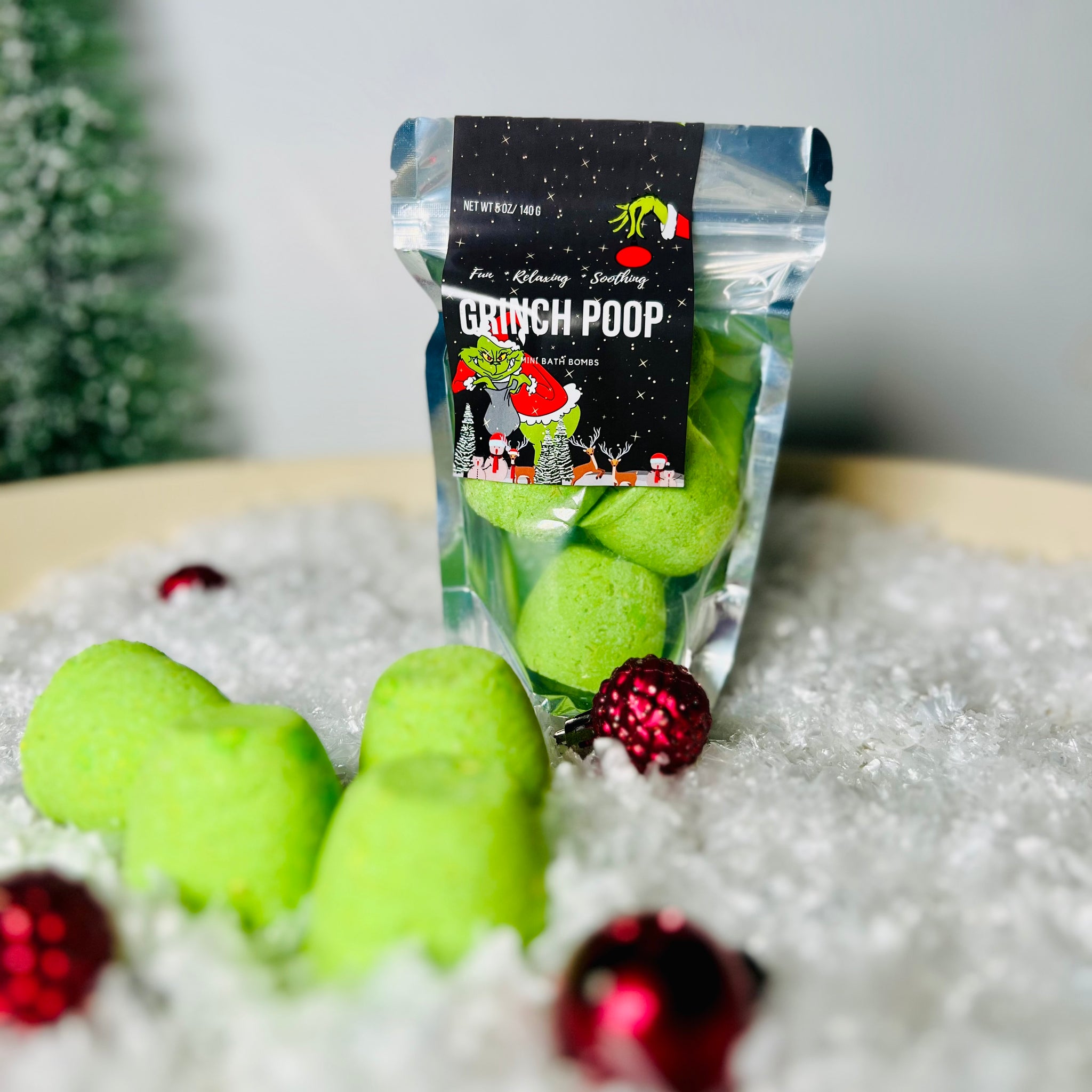 Grinch Poop Bath Bombs