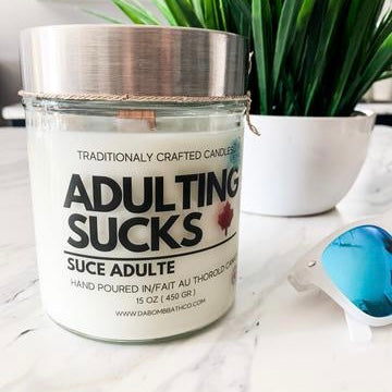 Adulting Sucks  Soy Candle - 15 oz