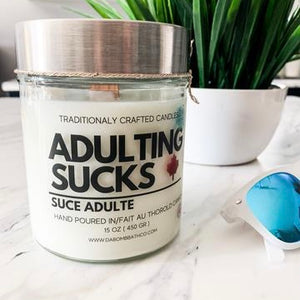 Adulting Sucks  Soy Candle - 15 oz